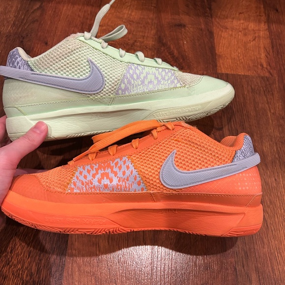 Nike Ja Morant 1 Mismatched Bright Mandarin Orange Green Men’s Size 8 - Picture 8 of 8